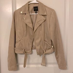 Biker jacket faux suede